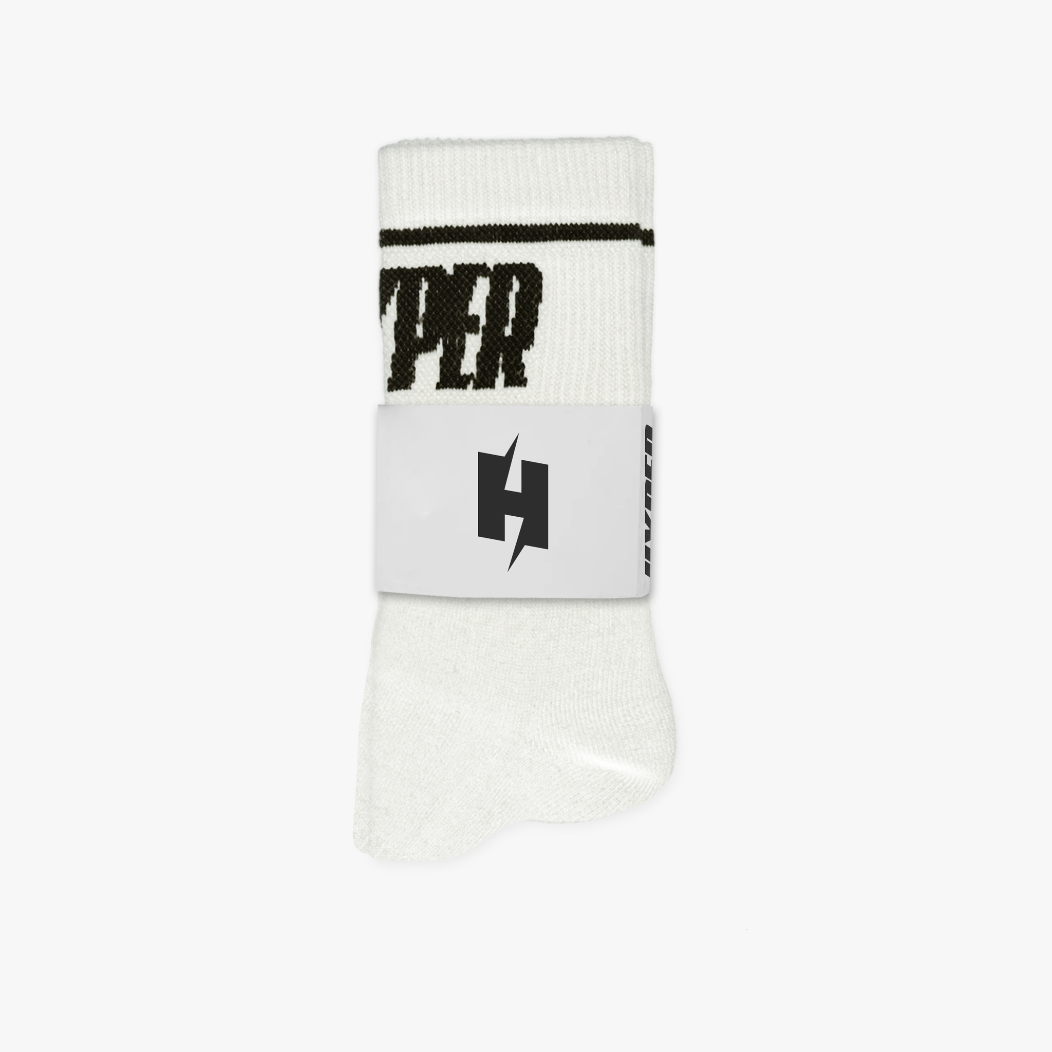 HYPER HIGH CREW WHITE SOCKS