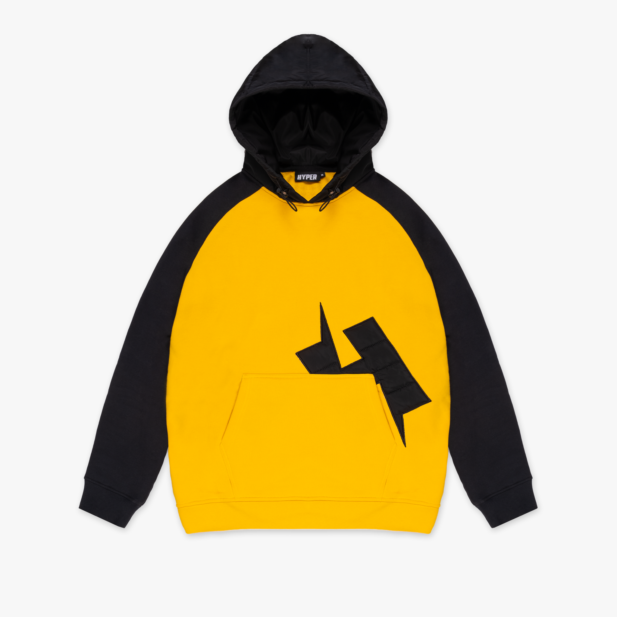 HYPER PUFFER BLACK LOGO HOODIE